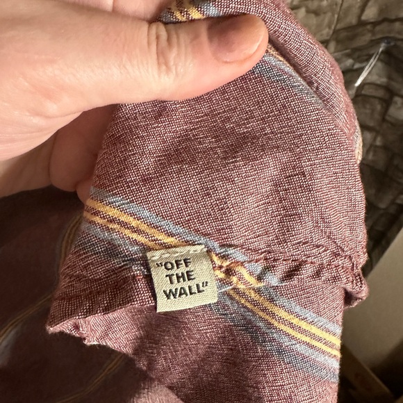 Vans Off The Wall Long Sleeve Striped Button Up Size Large - Picture 8 of 10